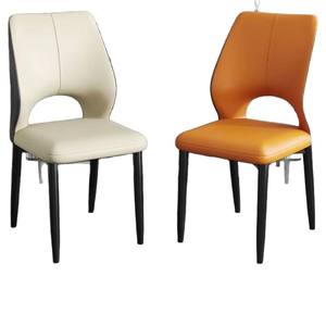 เก้าอี้ทานอาหารสไตล์นอร์ดิกโมเดิร์นหรูหราเบาๆ โครงเหล็กหุ้มผ้า สำหรับบ้าน โรงแรม ห้องประชุม ร้านอาหาร ดีไซน์เรียบง่าย - Product Image 5