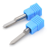 V forme fond plat carbure PCB gravure Bits 3.175mm couteau pointu CNC routeur Bit 10/15/20/30 degrés sculpture fraise outil