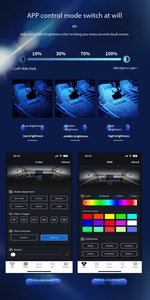 Éclairage d'ambiance universel pour voiture 64 couleurs Symphony 12V certifié CE, éclairage <span class=keywords><strong>LED</strong></span> intérieur, contrôle par application, décoration - Product Image 2