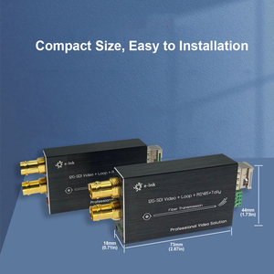 Mini Convertitore Fibra Ottica 12G-SDI con Tally RS485 Loop Out Fibra Monomodale SFP <span class=keywords><strong>LC</strong></span> 20KM per Trasmissioni Televisive - Product Image 3