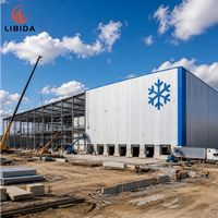 Entrepôt frigorifique préfabriqué en acier, usine de stockage frigorifique métallique, bâtiment de stockage réfrigéré en acier durable préfabriqué