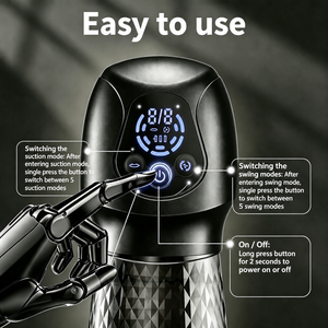 Masturbatore Automatico Maschile con 5 Modalità di Suzione e 5 Modalità Oscillanti, Elettrico, Senza Mani, Impermeabile, Ricarica Magnetica, Portatile, per Adulti - Product Image 6
