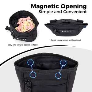 Bolso Bandolera Cruzado Unisex de Nailon con Bolsillo para Premios para Perros, Carga USB y Correa Magnética para Suministros de Paseo de Mascotas - Product Image 3