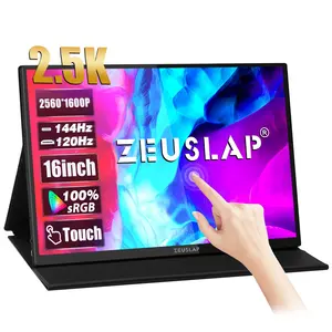 ZEUSLAP 16 "144hz écran tactile Portable moniteur LCD de jeu 2560*1600P 100% sRGB affichage de voyage pour Mini PC ordinateur portable PS5