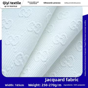 Nhà Máy bán hàng trực tiếp GG thư dệt kim Vải Jacquard 280gsm vải lụa Jacquard đàn hồi không khí Lớp chống thuốc quần áo vải En - Product Image 4