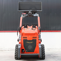 Mini-chargeuse compacte à moteur thermique avec livraison gratuite, système d'attelage rapide, moteur PLC, godet 4-en-1 multifonctionnel pour la construction