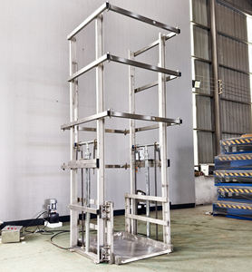 Ascenseur hydraulique de fret sur rail en acier inoxydable de haute qualité personnalisé, certifié CE, grande capacité, ascenseur de fret spécial pour les aliments - Product Image 2