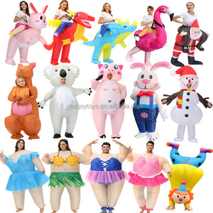 Funny Walking Adult Dinosaur <strong>Riding</strong> <strong>Inflatable</strong> <strong>Costume</strong> with Custom Pattern for Christmas Parties - Product Image 1