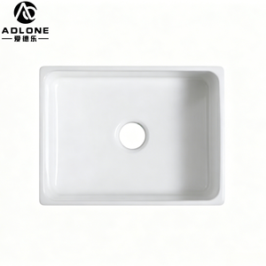 Keramische spoelbak ADLONE 33*20 inch enkele bak keuken keramische witte wastafel spoelbak porselein vierkant met afdruiprek accessoire - Product Image 2