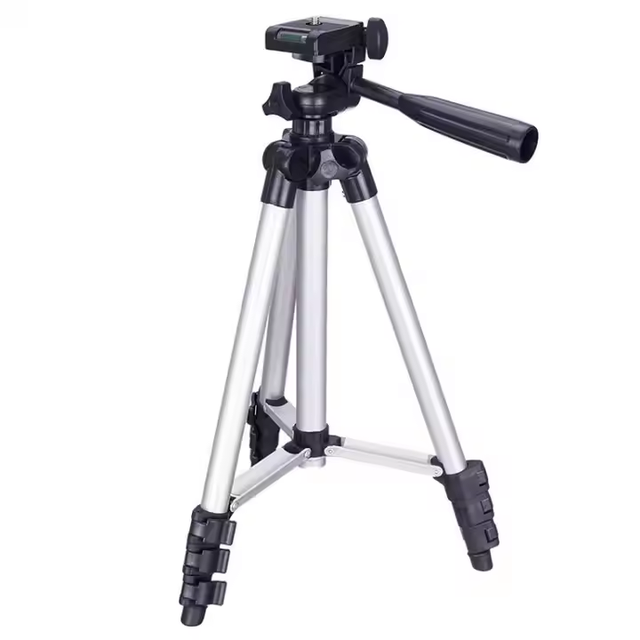 Live Broadcast Tripod Folding Legs Aluminum Tripod Mount with U-Shape Three-Dimensional Tripod Head for DSLR Digital Camera