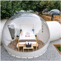 Tentes à bulles gonflables Hôtel de luxe Resort Glamping Tente à dôme gonflable transparente Maison à bulles gonflable transparente pour le camping