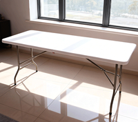 Table pliante moderne en plastique HDPE, modèle YCZ-152-2, longue, portable, simple, creuse, pour conférence, moulée par soufflage, directement de l'usine