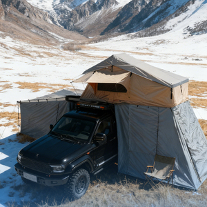 Tente de toit pour voiture, équipement de loisirs et de camping en plein air, à ouverture rapide, en aluminium imperméable, montée sur le toit de la voiture - Product Image 1