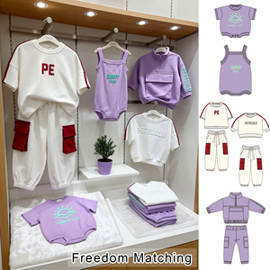 Unisex cotone poliestere Plain T-Shirt Boxy all'ingrosso estate per bambini abiti Casual da bambino - Product Image 4