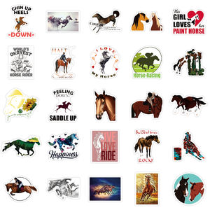 <span class=keywords><strong>Pegatina</strong></span> decorativa de dibujos animados para montar a <span class=keywords><strong>caballo</strong></span>, <span class=keywords><strong>pegatina</strong></span> para botella, portátil, <span class=keywords><strong>coche</strong></span>, a prueba de agua, 50 Uds. - Product Image 6