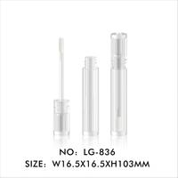 Nouveau style de tube transparent pour gloss à lèvres, flacon cylindrique vide pour gloss à lèvres, emballage cosmétique