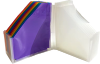 Pochette de classement professionnelle personnalisée en plastique portable, avec doublure transparente extensible, design PP tendance, fonction serre-livres