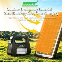 Système d'éclairage solaire DAT DT-9015 avec 3 ampoules, banque d'alimentation solaire AC/DC, mini-onduleur solaire, kits de système d'énergie solaire 30W