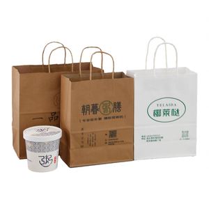 Bolsa de Papel Kraft Personalizada de Grado Alimenticio, Bolsa de Papel Marrón Reciclado con Logotipo Impreso - Product Image 1