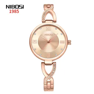 NIBOSI 2556 Stylish Luxury New Trend Design Best Selling Customize Multifunction Women Quartz Watches with Stainless Steel Band