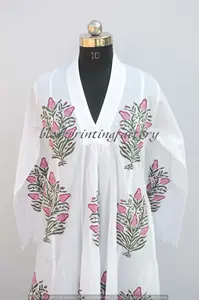 Nouvel arrivage de Kurti Long d'été en coton fait à la main pour femmes - Product Image 2