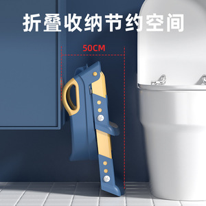 Taburete de baño plegable Topbele para bebés con asiento para el entrenamiento para ir al baño, azul y amarillo - Product Image 3