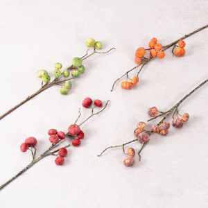 Fleurs artificielles de citrouille brésilienne sur le thème de l'automne, fausse verdure à bulles – Parfaites pour la décoration de club-house, centres de table, branche de fruit - Product Image 3