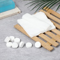 Serviette de table compressée lingettes extensibles douces et sans odeur vente en gros couleur unie personnalisée écologique pour l'extérieur