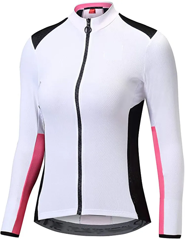 OEM soft breathable bicycle wear women printing bike clothing cycling long sleeve jersey