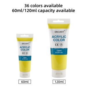 SINOART 12/24/36 couleurs 60ml/120ml ensemble de <span class=keywords><strong>peinture</strong></span> <span class=keywords><strong>acrylique</strong></span> Non toxique pour toile bois roches tissus - Product Image 3