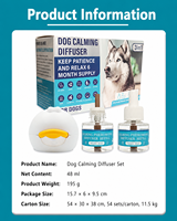 Diffuseur de phéromones calmantes pour chien, kit de démarrage, prise US, avec 2 recharges de 48 ml pour les voyages, la séparation et les orages, marque privée