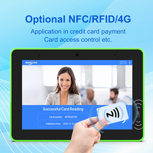 Poe <span class=keywords><strong>Android</strong></span> 11 数字标牌 8 英寸液晶面板触摸屏壁挂式 NFC 平板电脑，适用于会议室/学校/餐厅 - Product Image 2