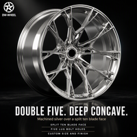 Jantes en alliage chromé DW Five Split Twin 18 19 20 22 pouces 5 trous compatibles BMW M3 M5 Concave Taille personnalisée Ajustement sur mesure Fabriqué sur commande