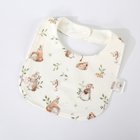 Bavoir pour bébé imprimé, durable, en coton lavable, serviette à salive pour bébé