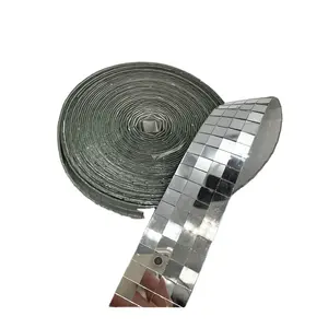 10mm Mirror Tiles Adhesive Square Glass Mirrors Mosaic Tiles Real Glass Disco Ball Tiles for Craft