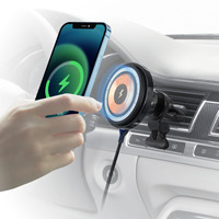 Aimants N52H puissants à l'intérieur, tenant fermement le chargeur de voiture rapide sans fil IP15/14/13/12 15W