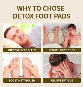 Nouveaux Patchs Détoxifiants Naturels pour les Pieds 2026 aux Herbes, Personnalisables aux Arômes de Gingembre et Thé Vert, Soin 10x13cm, Extrait de Vinaigre de Bois, Vitamine C - Product Image 4
