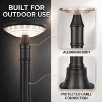 Lampes solaires de jardin en gros pour l'extérieur, forme UFO intégrée, éclairage paysager de villa, capteur PIR IP65, éclairage à induction