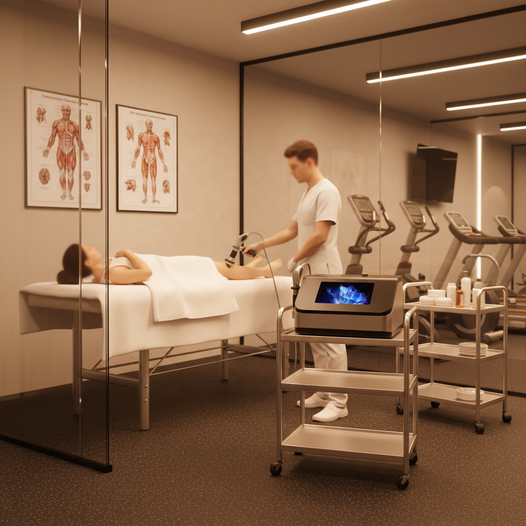 NewFace Pneumatic Acousti Wave Desktop High Energy Shockwave Therapy Machine ESWT for ED Treatment and Physiotherapy Pain Relief