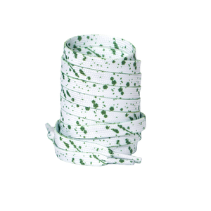 Lacets de chaussures en polyester imprimés Splash-Ink, lacets plats de 8 mm pour baskets - Style artistique coloré, élastiques personnalisés, vente en gros en vrac - Product Image 3