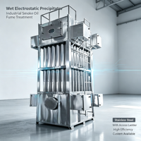 Precipitador Electrostático Húmedo Industrial Tipo Torre para Horno de Cemento y Cal, Eliminación de Polvo Altamente Alcalino y Humo Submicrónico