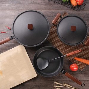 Juego de sartenes <span class=keywords><strong>Wok</strong></span> antiadherentes de 3 piezas y ollas de sartén de cocina para cocinas - Product Image 2