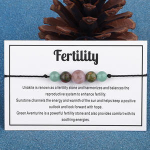 Natural Stone Beads Sunstone <strong>Fertility</strong> Card <strong>Bracelet</strong> ST263 - Product Image 3