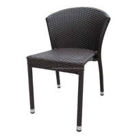 Chaises de salle à manger antique en aluminium de bon prix style européen PE osier café restaurant