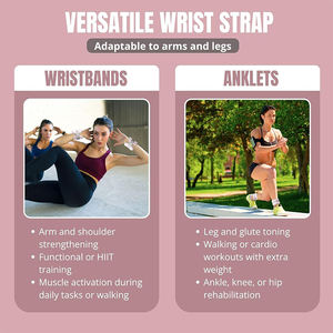 Poids de cheville 1 <span class=keywords><strong>2</strong></span> 3 4 <span class=keywords><strong>KG</strong></span> poids de bras de jambe de poignet avec sangles réglables force pondérée pour la course à pied Fitness Gym entraînement - Product Image 5
