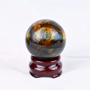 Vente en gros de sphères en pierre d'œil de tigre bleu naturel, polies, artisanat en cristal pour la décoration de la maison et les cadeaux - Product Image 6