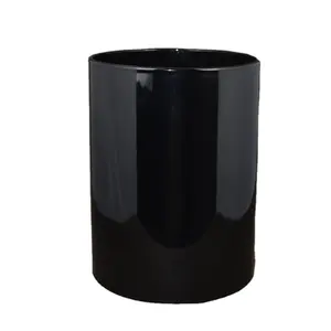 High Borosilicate Coe 3.3 Glass Black Color Tube for Candle Shame Cover