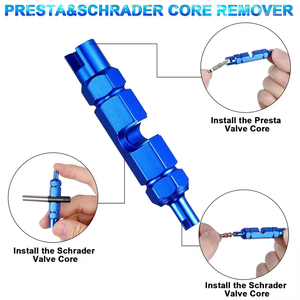 Clé à <span class=keywords><strong>valve</strong></span> multifonctionnelle 3-en-1 - Pour retirer/installer les noyaux de <span class=keywords><strong>valve</strong></span>, allonger les valves et réparer les embouts de pneus - Outil universel de dépose de noyaux de <span class=keywords><strong>valve</strong></span> - Product Image 4