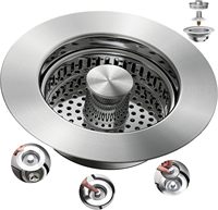 Filtre de vidange pour évier de cuisine en acier inoxydable 304, maille fine, anti-colmatage, réutilisable, facile à nettoyer