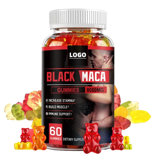 OEM ODM Logo personnalisé 8050mg Gummies de Maca noire Complément alimentaire énergétique pour hommes de qualité alimentaire 60 unités Non destiné aux femmes enceintes - Product Image 1